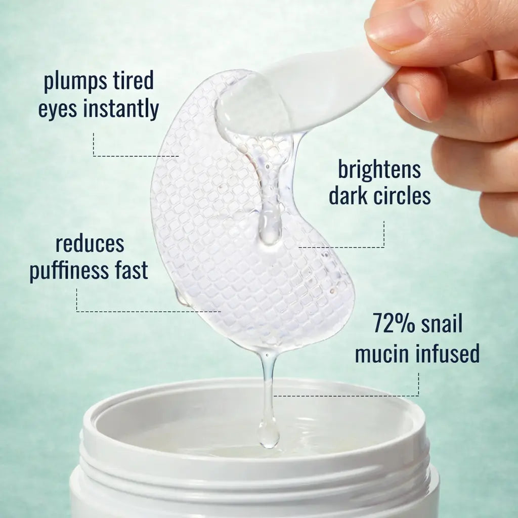 eye patches for dark circles hydrogel jelly texture close up