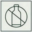 alcohol free skincare icon with bottle crossed out indicating no alcohol formula