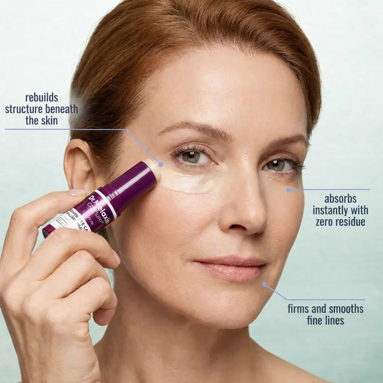 eye balm for dark circles under eye stick application close up