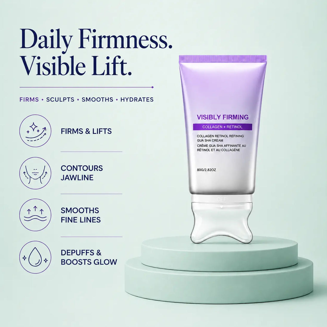 Collagen Retinol Gua Sha Cream – Firming & Sculpting Facial Care 80g