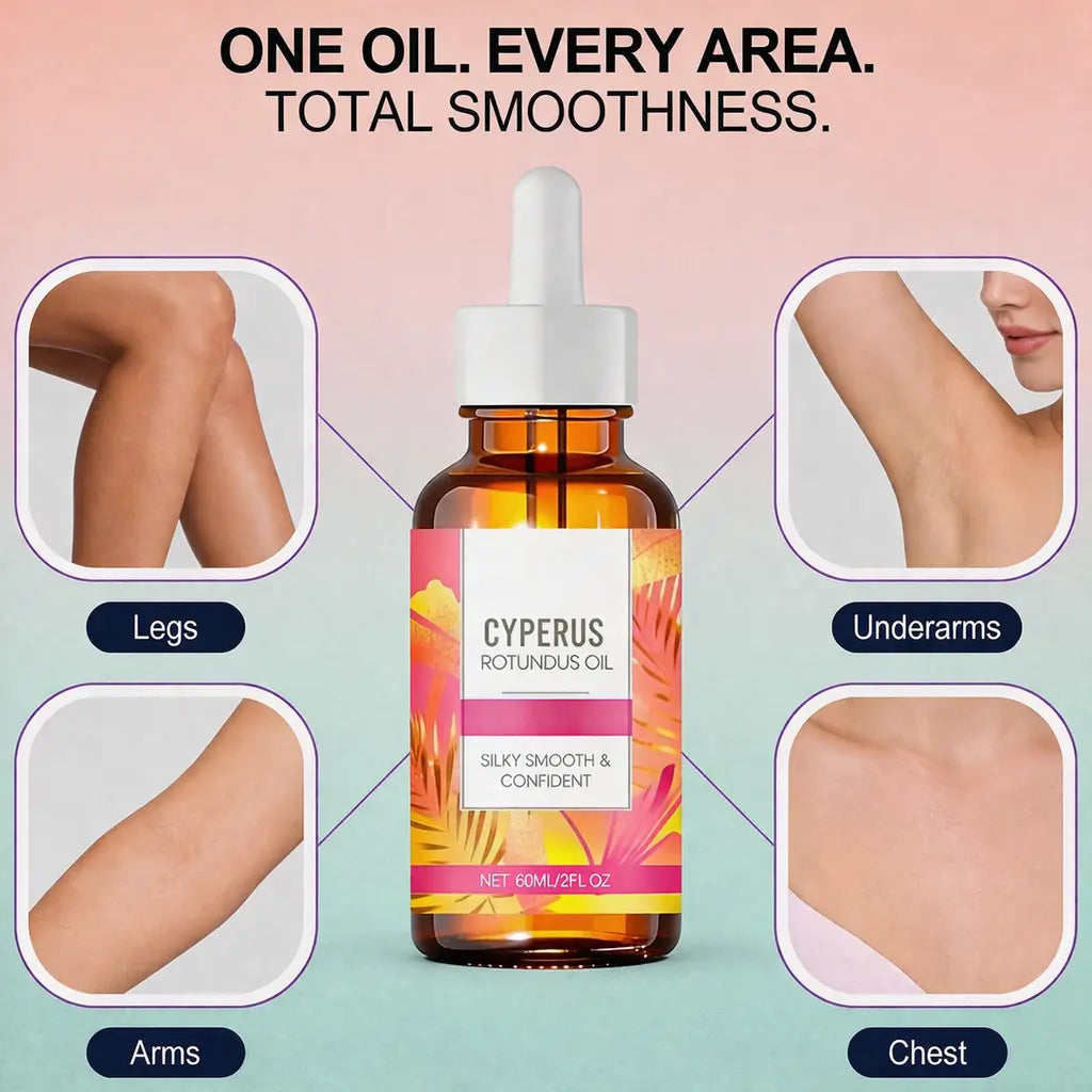 hair removal oil smooth skin body care result concept