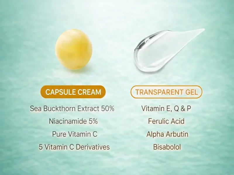 Deep Vita C Capsule Cream capsule cream texture close up skincare