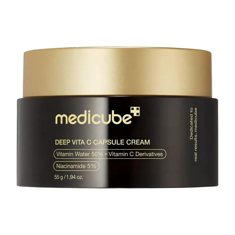 Deep Vita C Capsule Cream applied on skin brightening vitamin C moisturizer