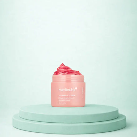 Medicube Collagen Jelly Cream daily hydrating moisturizer jar for soft plump looking skin