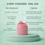 Medicube collagen jelly cream glass skin glow effect hydrating face moisturizer