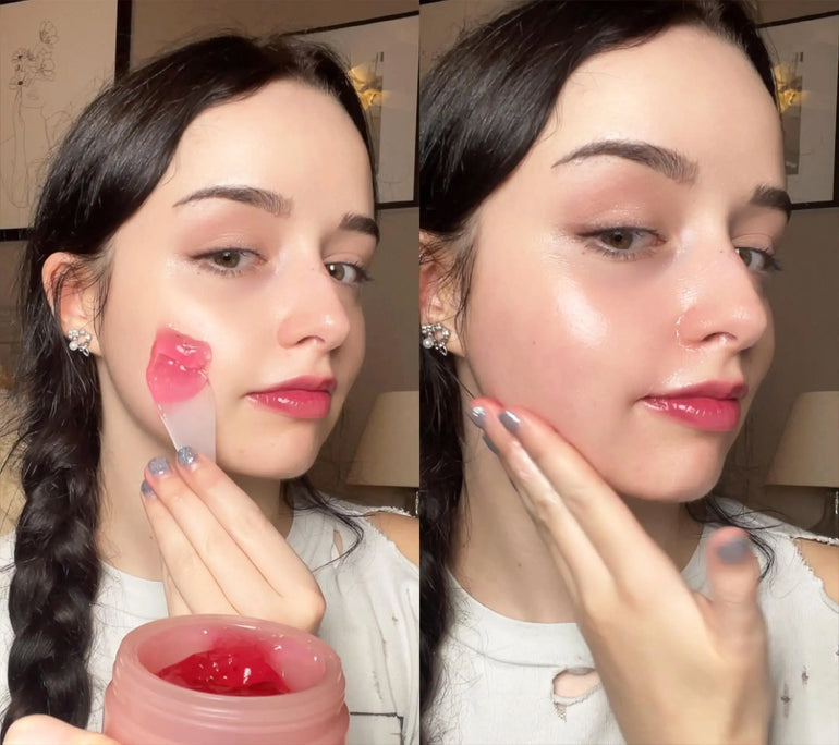 natural makeup glowing skin soft light skincare portrait