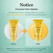 kojic acid turmeric face mask packaging overnight skincare product