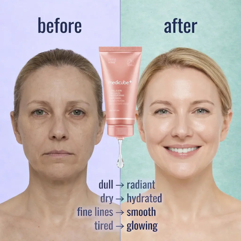 overnight collagen face mask before and after glowing skin results