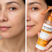 exfoliating face serum woman applying skincare routine
