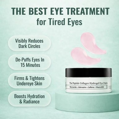 Hydrating snail mucin eye patches for dark circles and puffy eyes
