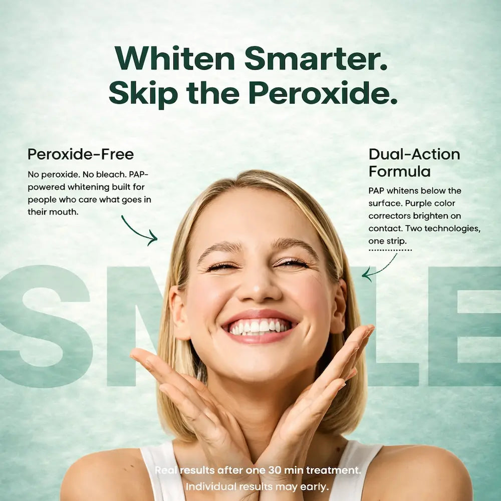 teeth whitening strips color correcting oral care for brighter smile