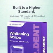 teeth whitening strips oral care product packaging detail image