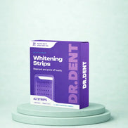 teeth whitening strips purple smile strips product packaging front view
