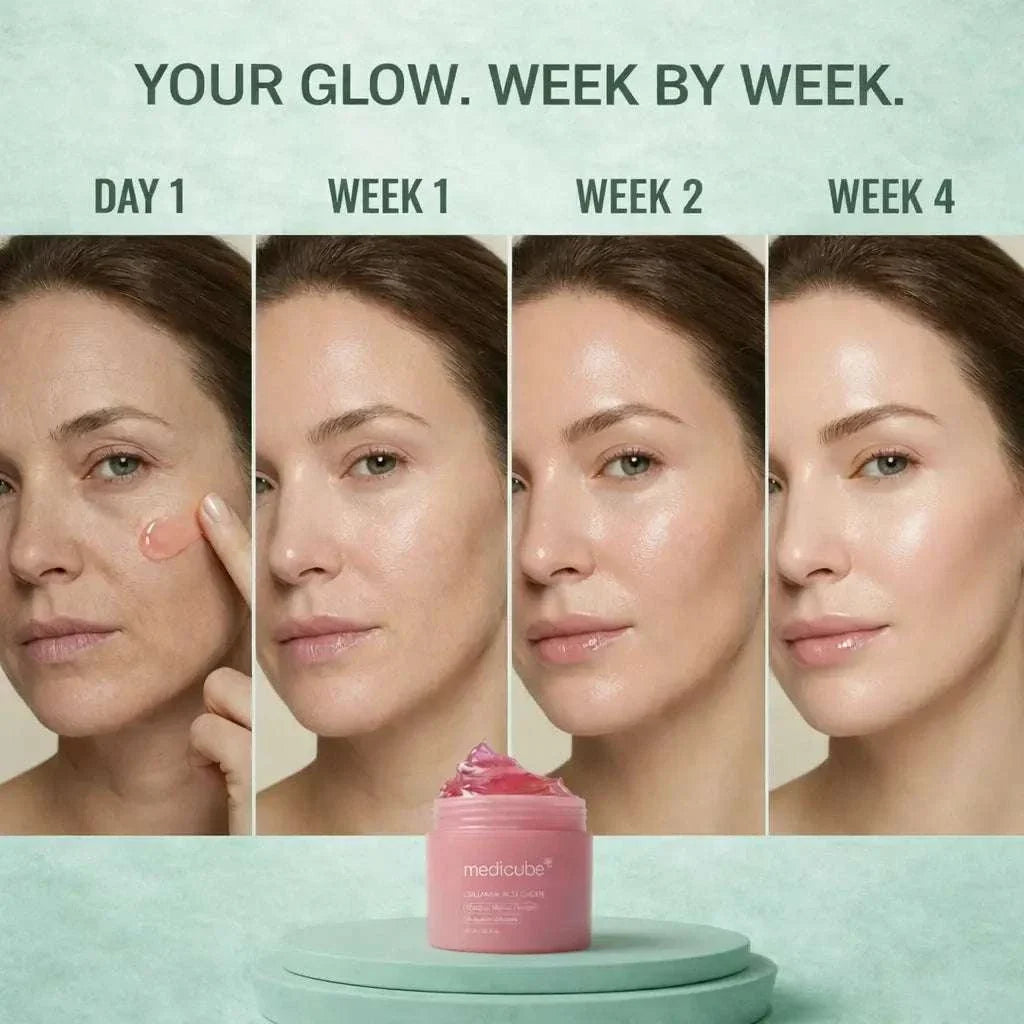 Jar of lightweight collagen jelly cream moisturizer for hydrating and plumping skin