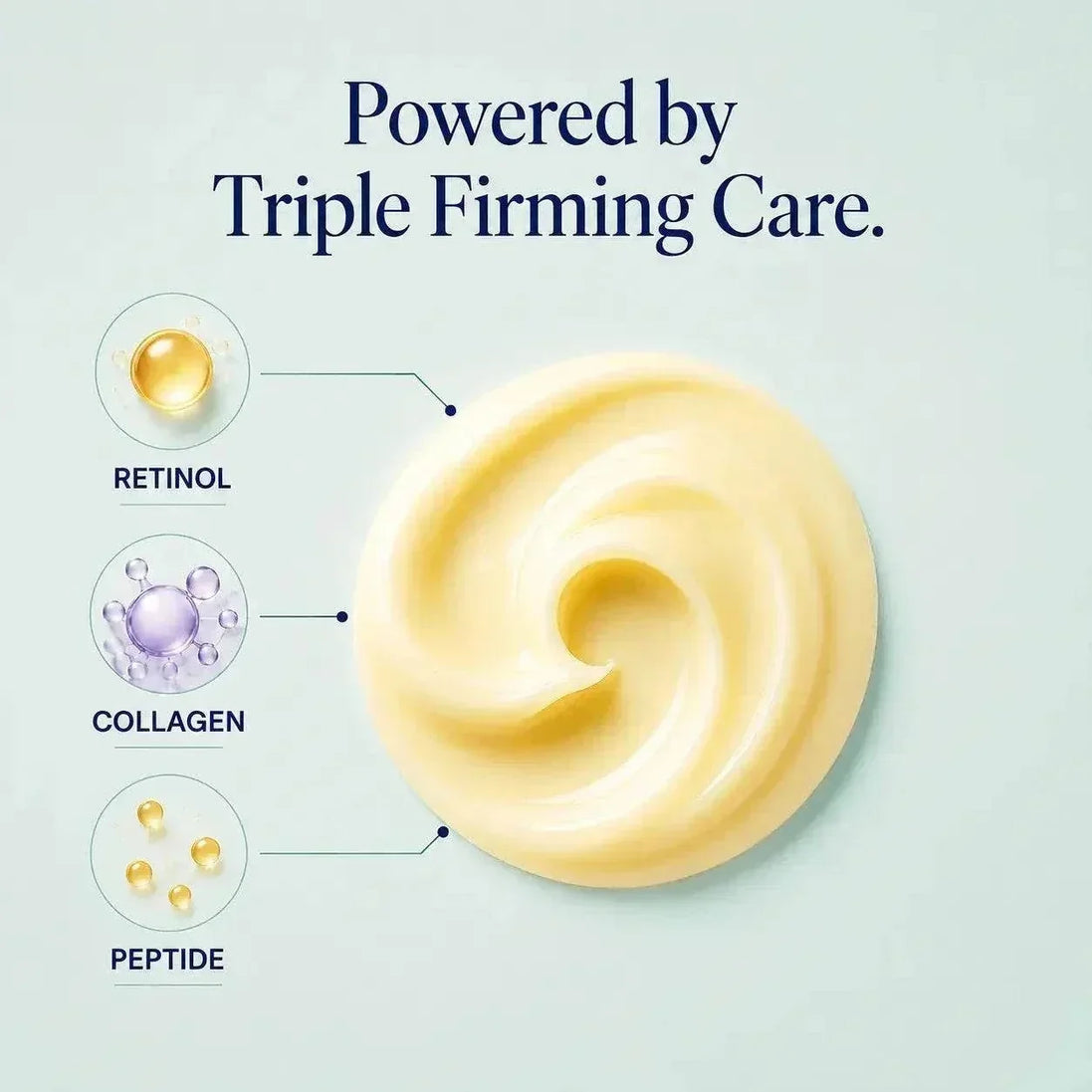 Collagen retinol gua sha cream with built-in applicator for firming facial care