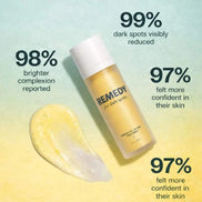 Dark spot serum bottle with dropper for brightening skin tone