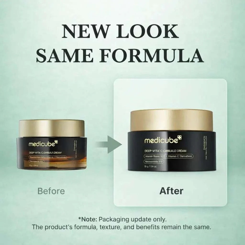 Deep Vita C Capsule Cream with golden vitamin capsules for brightening skin
