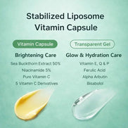 Deep Vita C Capsule Cream with golden vitamin capsules