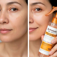 Exfoliating face serum bottle with dropper for pore care and skin smoothing
