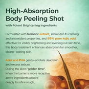 Exfoliating face serum bottle with dropper for smoothing skin and pore care