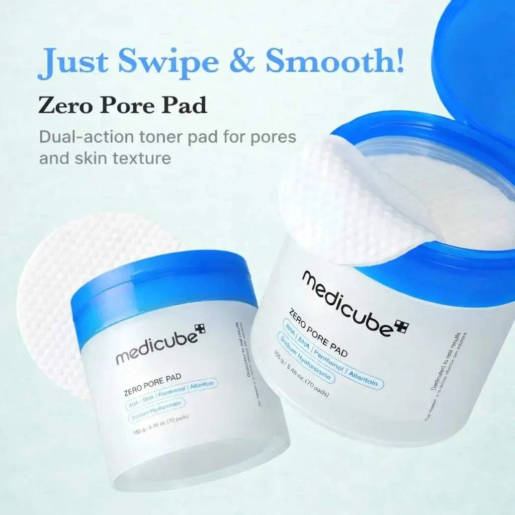 Exfoliating toner pads with AHA and BHA for pore care