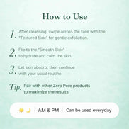 Exfoliating toner pads with AHA BHA for pore care
