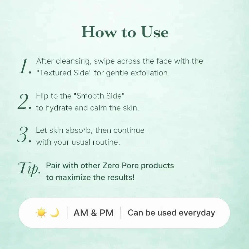 Exfoliating toner pads with AHA BHA for pore care