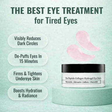 Collagen hydrogel eye patches for dark circles and depuffing treatment