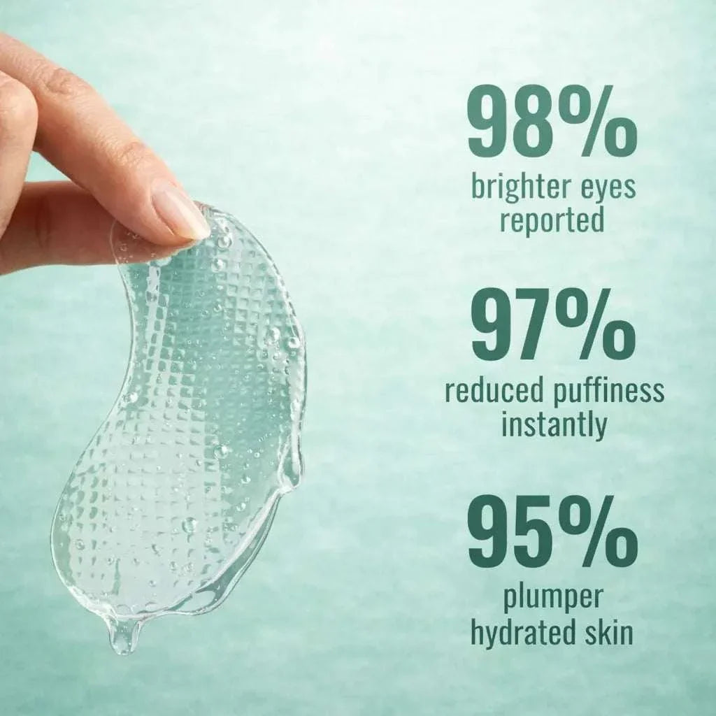 Hydrating snail mucin eye patches for dark circles and puffiness