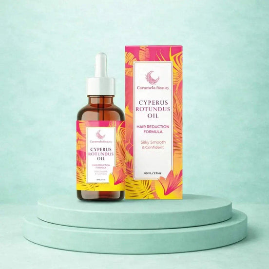 bottle of natural hair removal oil for smooth skin