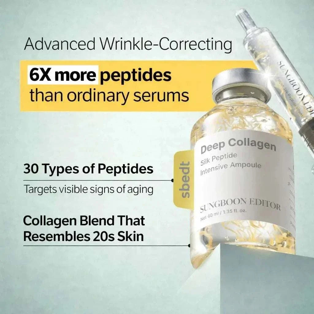 Hydrating collagen serum bottle for smoothing and firming skin