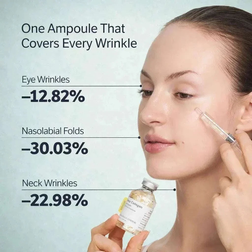 Hydrating collagen serum bottle with moisturizing and anti-aging benefits