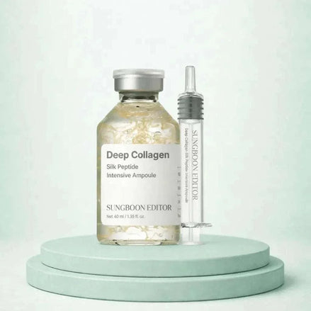 Hydrating collagen serum bottle with smooth texture for firming skin