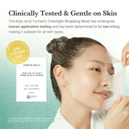 Kojic acid turmeric face mask jar for brightening and hydration