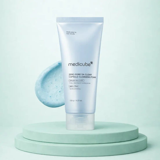 pore cleansing facial cleanser blue capsule cleanser product front view