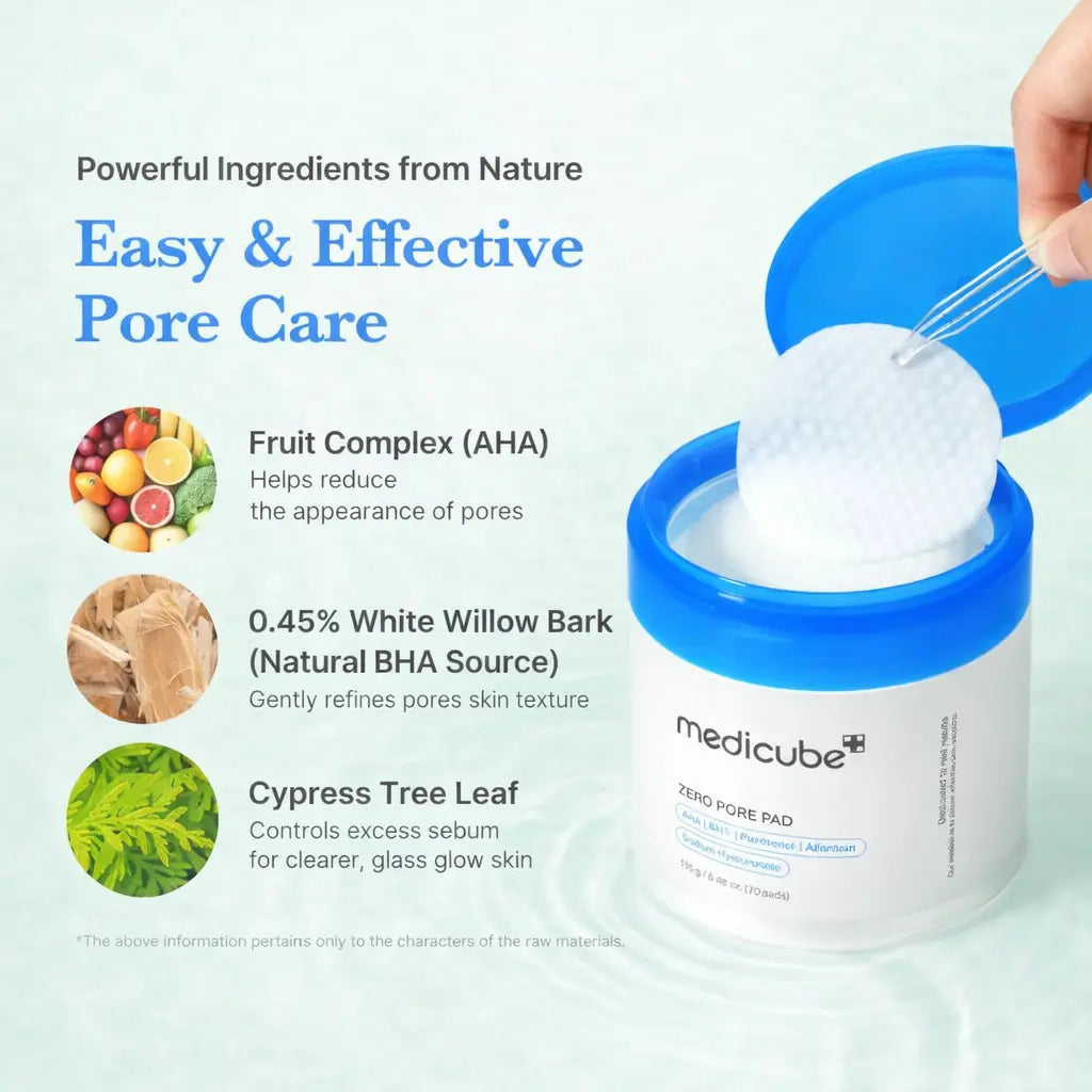 exfoliating toner pads aha bha ingredients skincare concept
