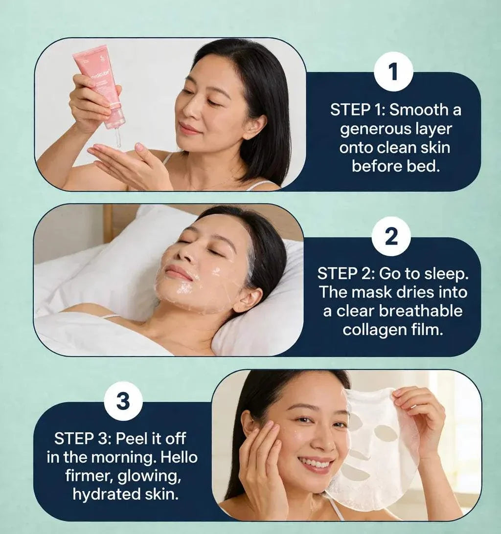 overnight collagen face mask firming hydrating peel-off sleeping mask