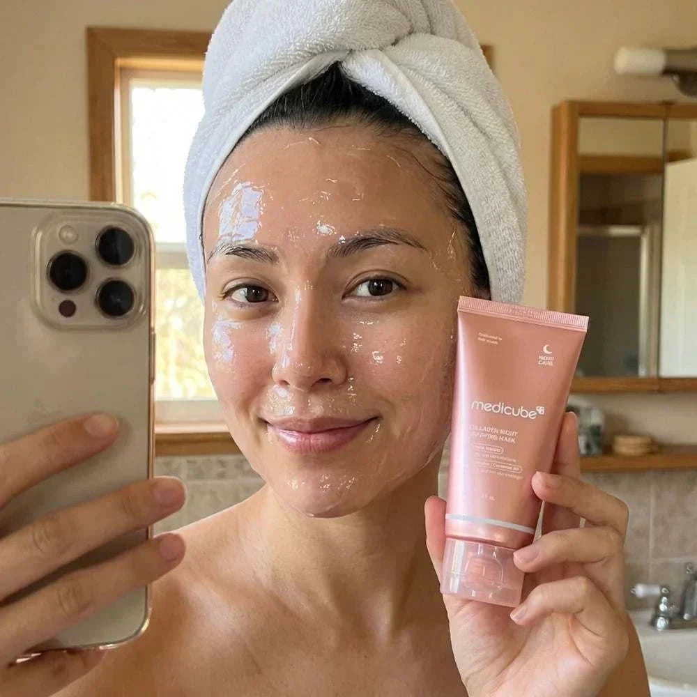 overnight collagen face mask firming hydrating peel-off sleeping mask jar