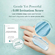 Pore cleansing facial cleanser with blue capsules for skin texture refinement