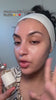 customer wiping off ampoule treatment showing glowing and moisturized skin