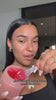 customer gently wiping off niacinamide jelly cream after facial treatment