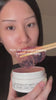 skincare routine video showing Aquivelle eye patches for anti aging and hydration