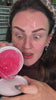 customer using Aquivelle eye patches for brightening under eye area beauty routine