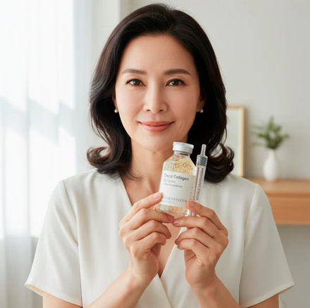 Deep Collagen Silk Ampoule glass skin glow collagen skincare ampoule